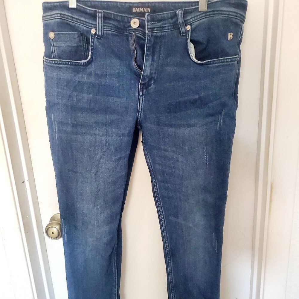 Balmain Paris Slim Fit Denim Jeans Men's Size 34